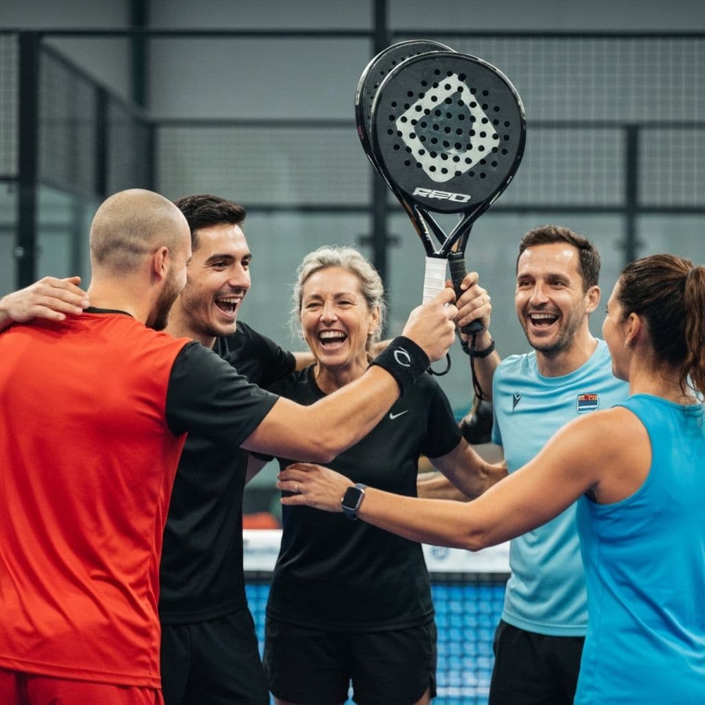Padel-fællesskab i Danmark - spillere der fejrer sammen